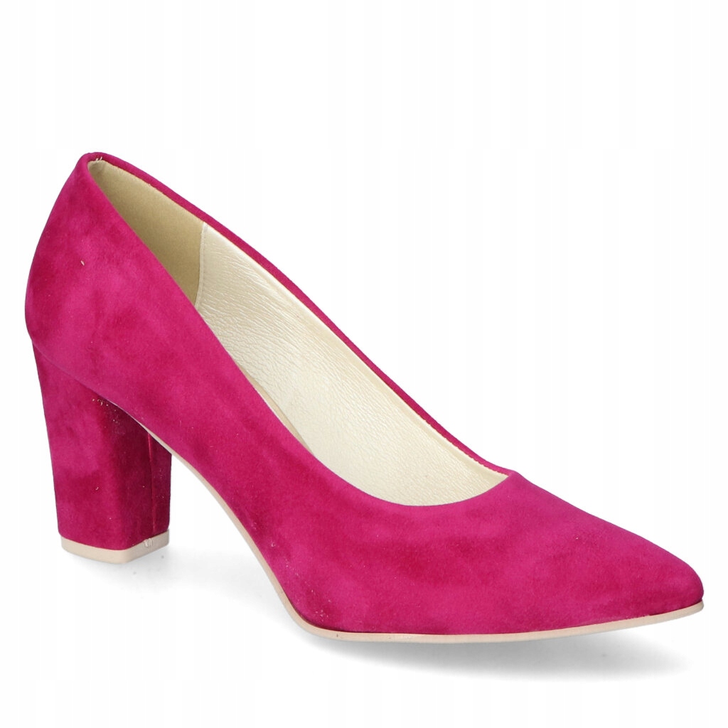 Boty na sloupku For-But 146/85 Fuchsiová semišová barva 38