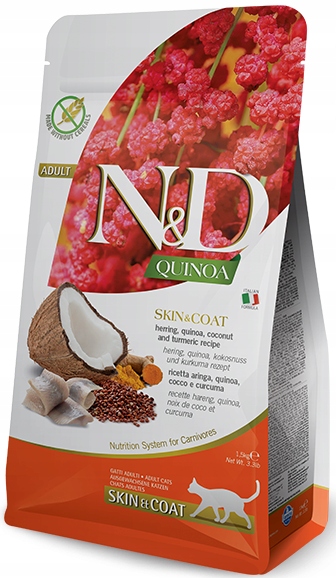 Farmina N&d Cat Quinoa Skin Coat Herring Adult 1,5kg