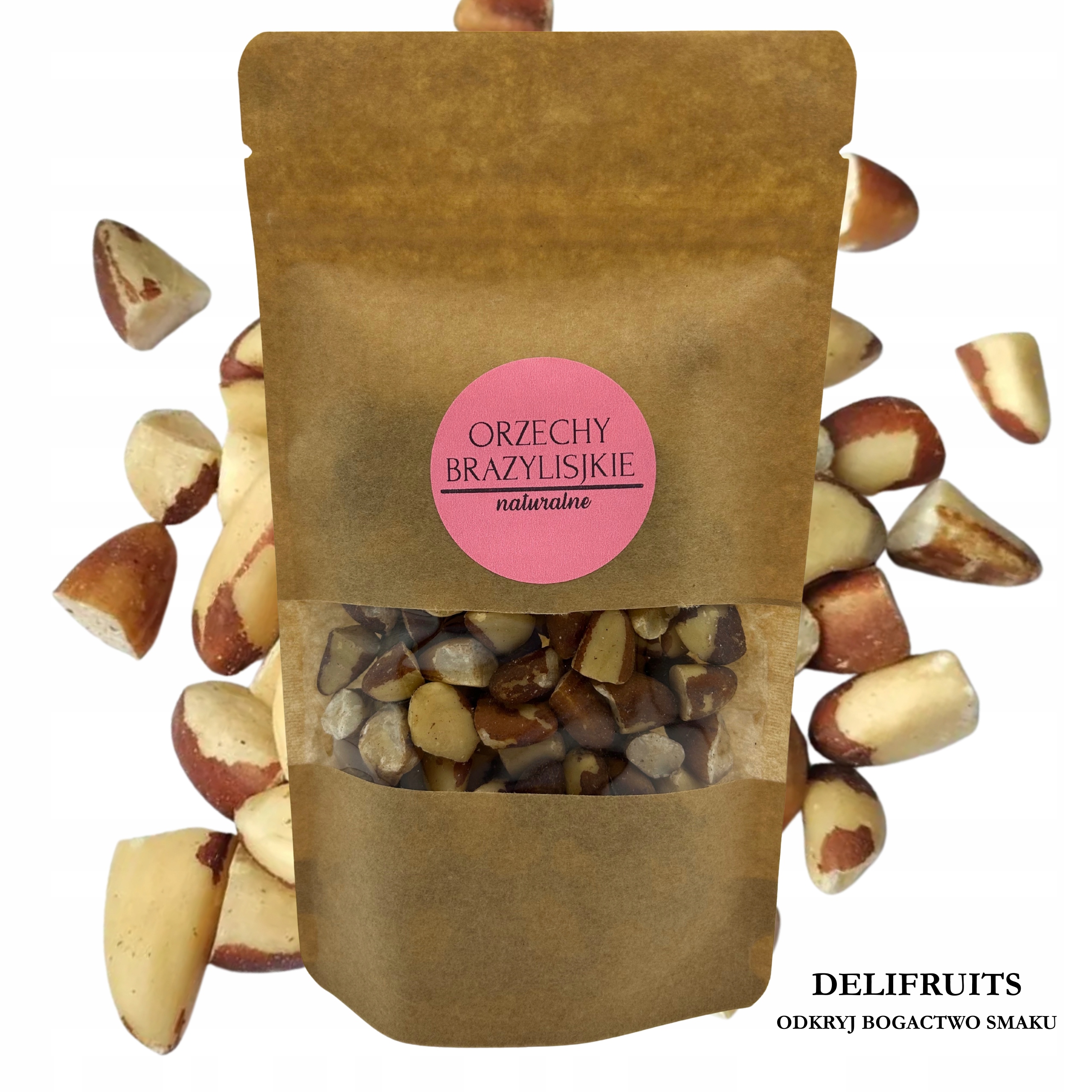 Levně Brazilské Ořechy Přírodní 1 Kg (1000 G) Delifruits Půlky Křupavé