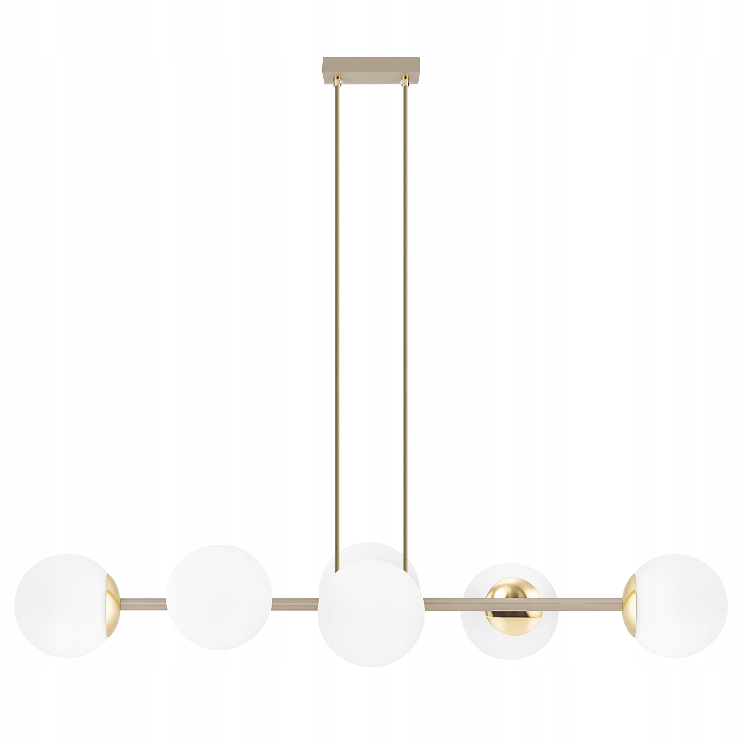 Závěsná stropní lampa skleněné koule 6xE27 Zlatá béžová Glamour moderní