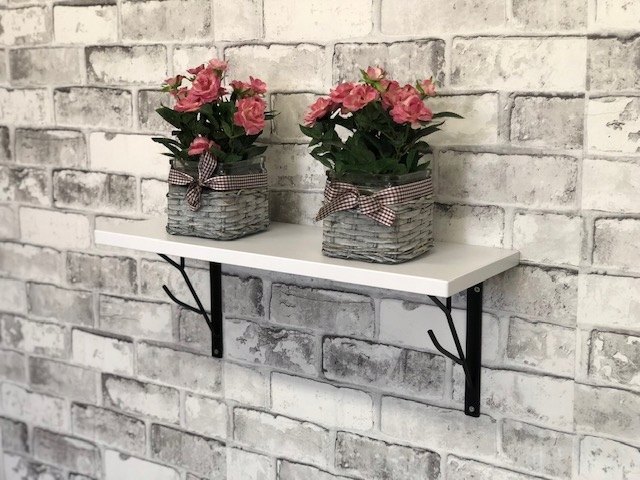 Półka wisząca ścienna loft industrial biały mat 52 Marka GTV