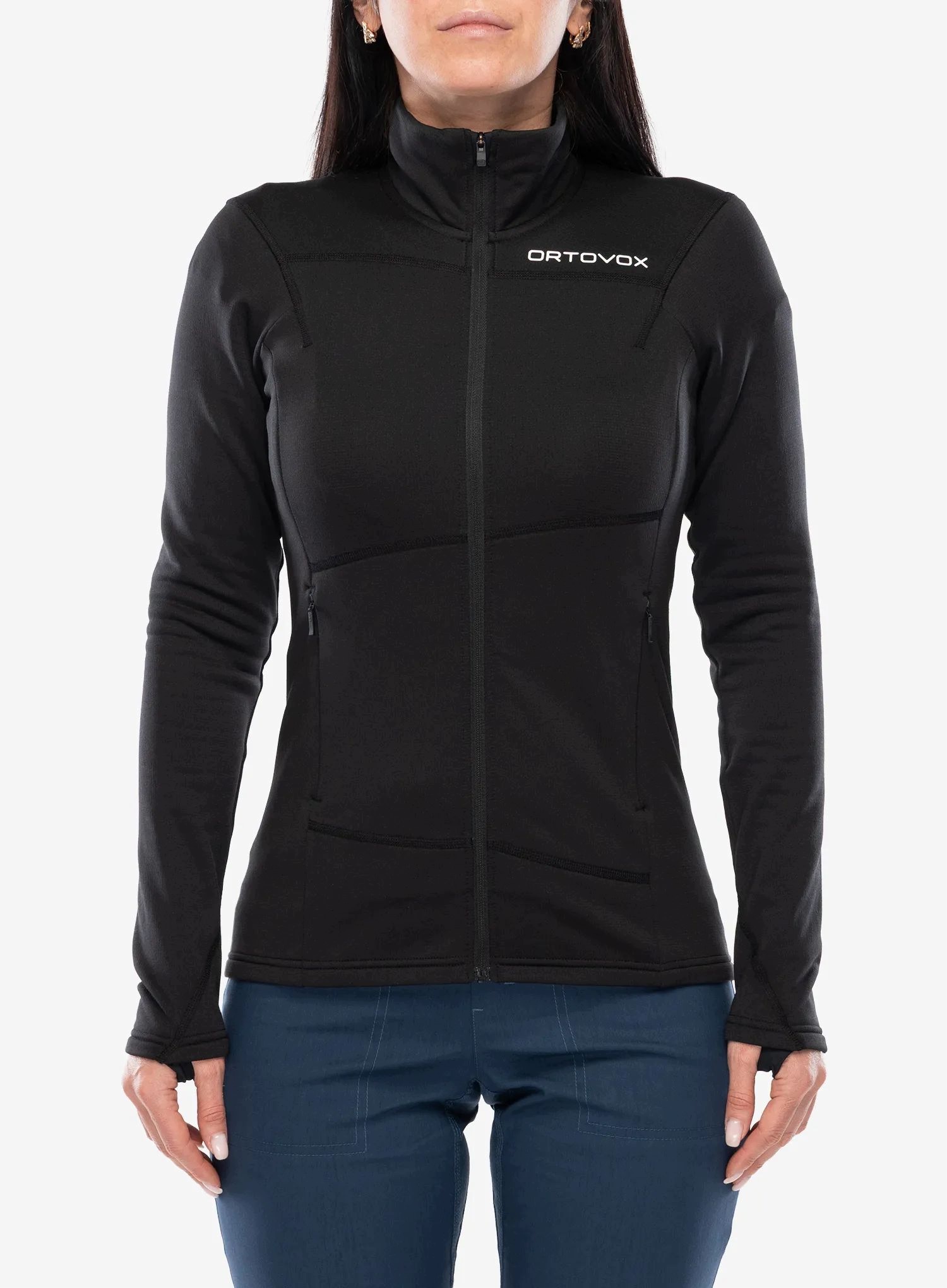 Dámská Rozepínací mikina Ortovox Fleece Light Jacket černá havraní M