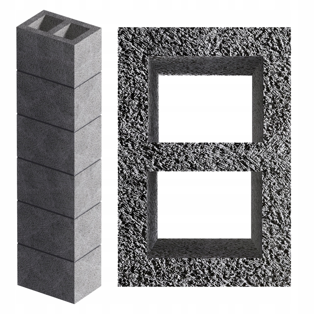 Ventilační komín 9 m W2 36x24x24 komínový systém ventilace gar 2 kanály