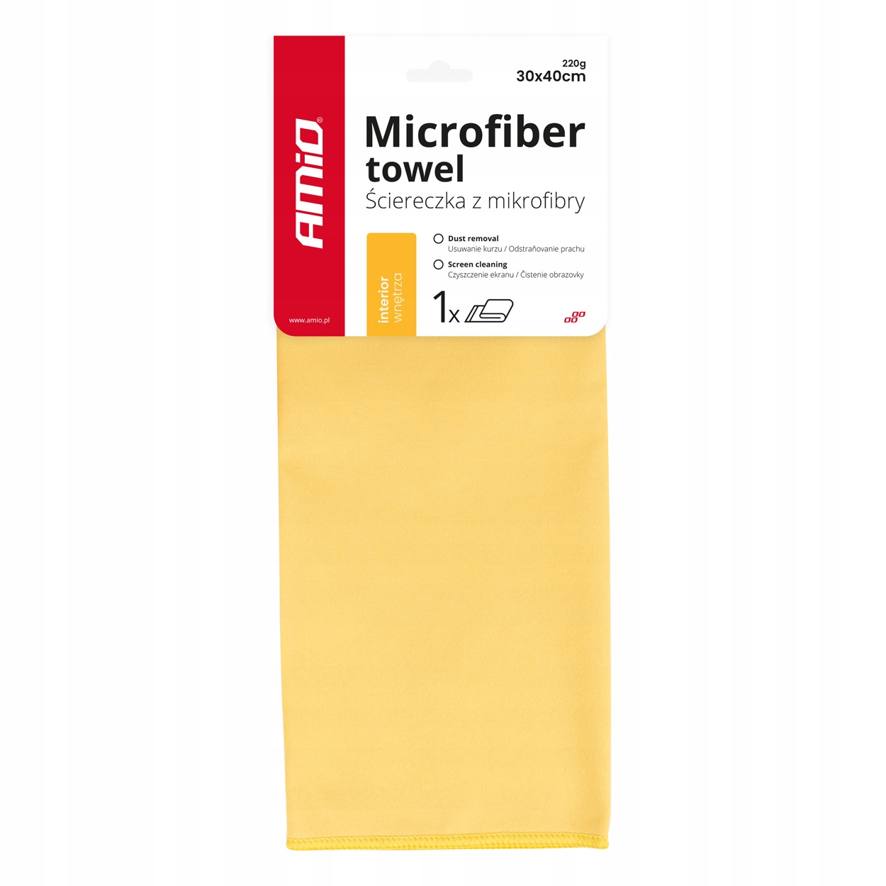 Mikrofibra do mycia sprzątania czyszczenia wnętrza samochodu AMIO-03744