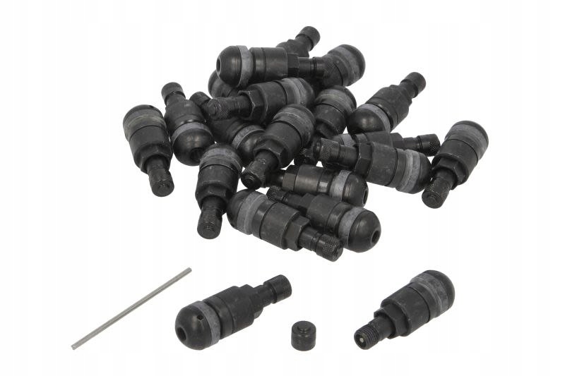 Kolesový ventil, kovový, čierny, osobný, Clamp-in, dĺžka: 43 Alligator 9-512558