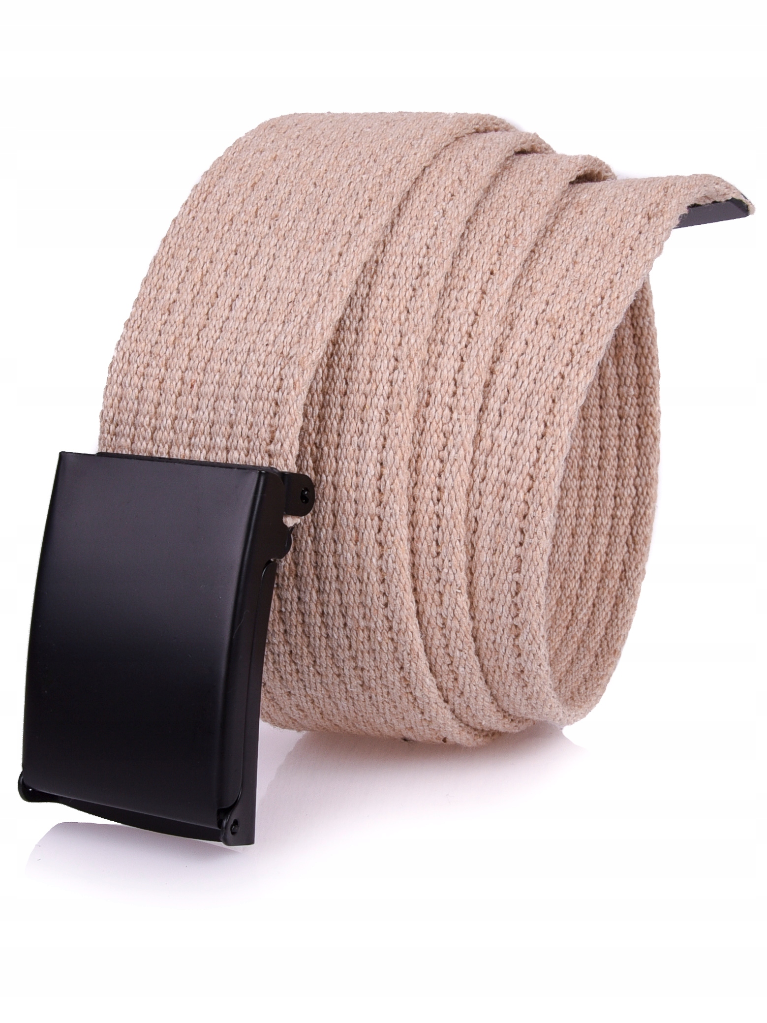 

Bawełniany Pasek 4cm Parciany Jeans Beżowy