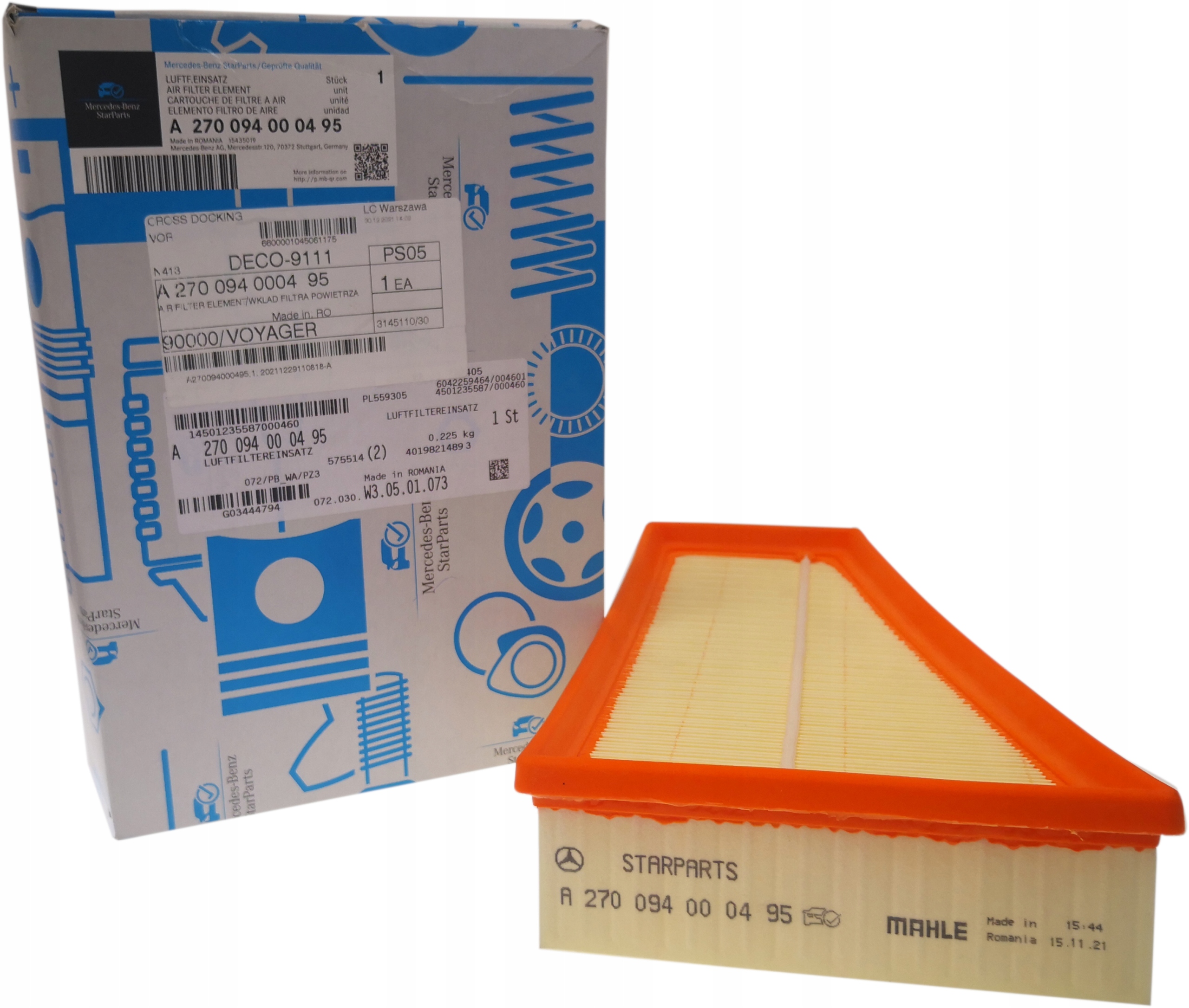 A270 094 - ПОВІТРЯНИЙ ФІЛЬТР MERCEDES A B CLASS CLA GLA 160 180