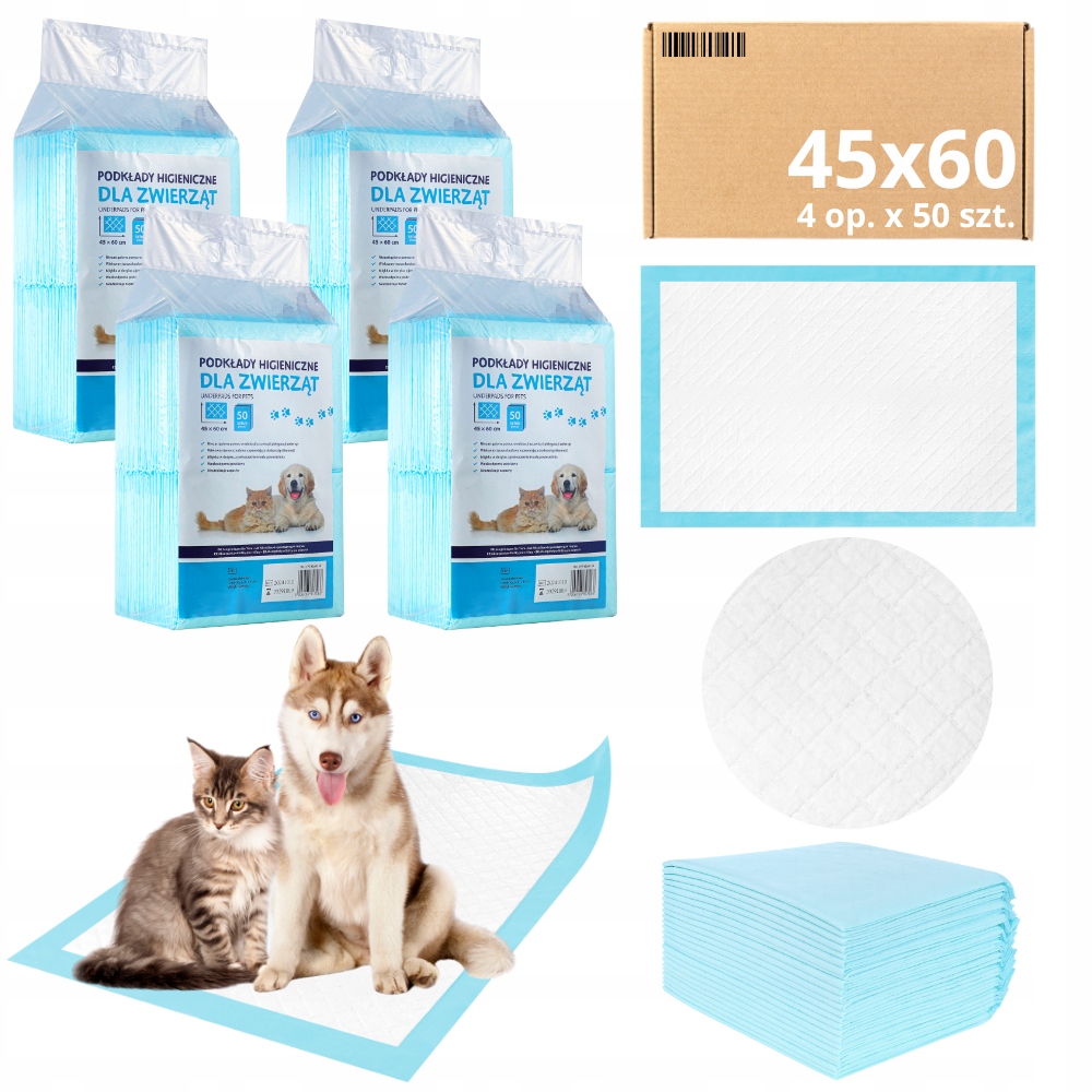 Podložky MediBed Absorpční tréninkové Podložky 410 ml Pro Zvířata 45x60 cm 200 ks