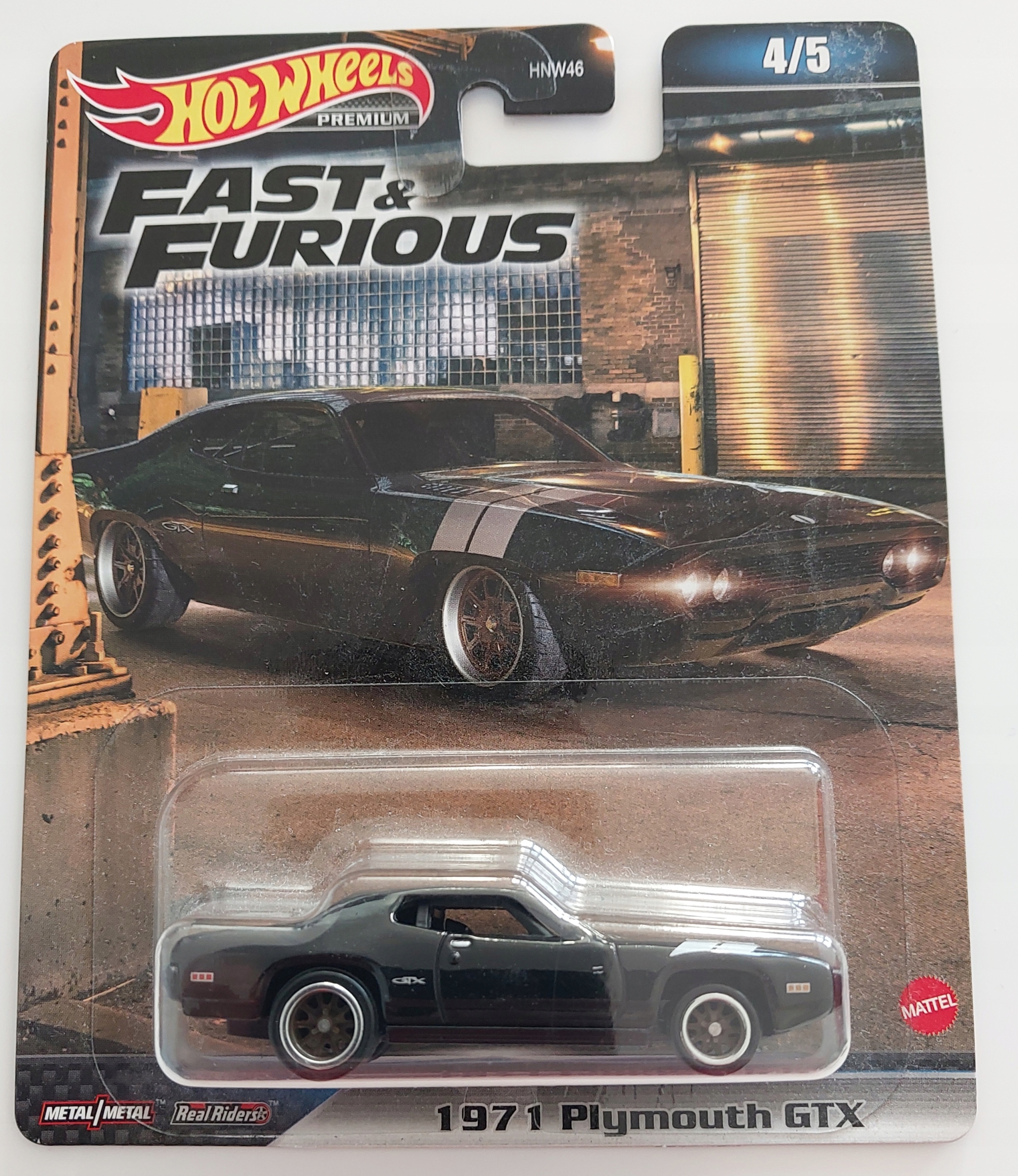 ホットウィール 1971 プリムス GTX - グリーン、ブラック フード