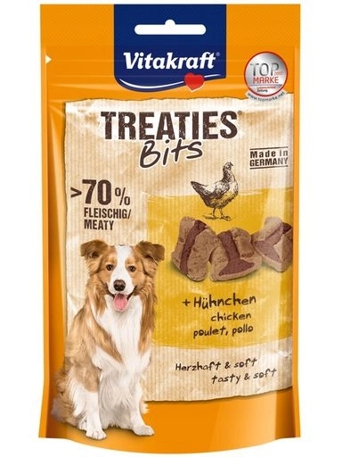 5 x Vitakraft Treaties Bits 120 g s kuřecím masem