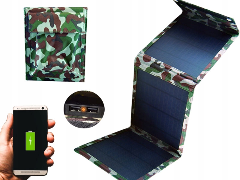 

Przenośna Bateria Solarna 3 Panele Słoneczne 10W