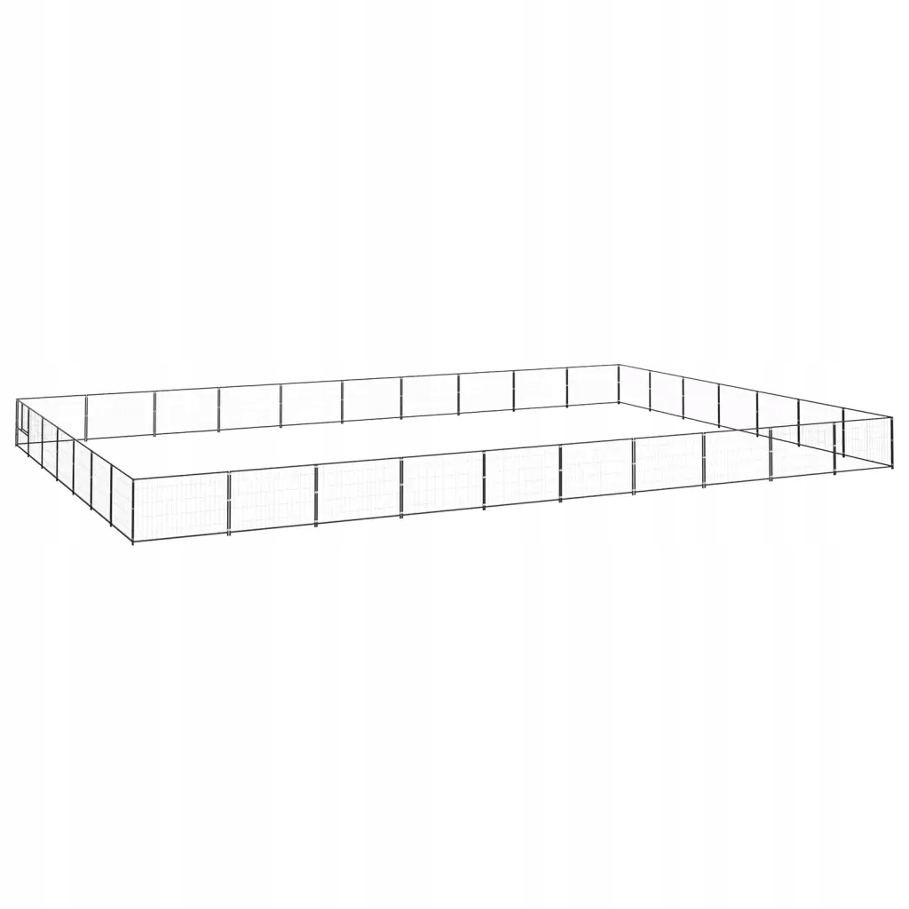 Levně Psí kotec černý 70 m² ocel