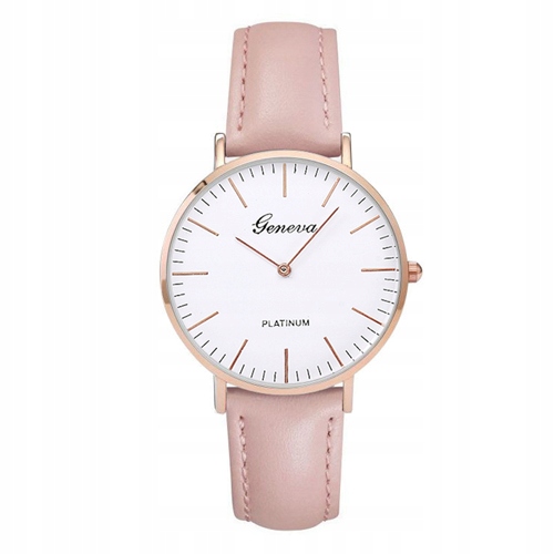 

Zegarek damski złoty klasyczny róż zamaszowy pasek