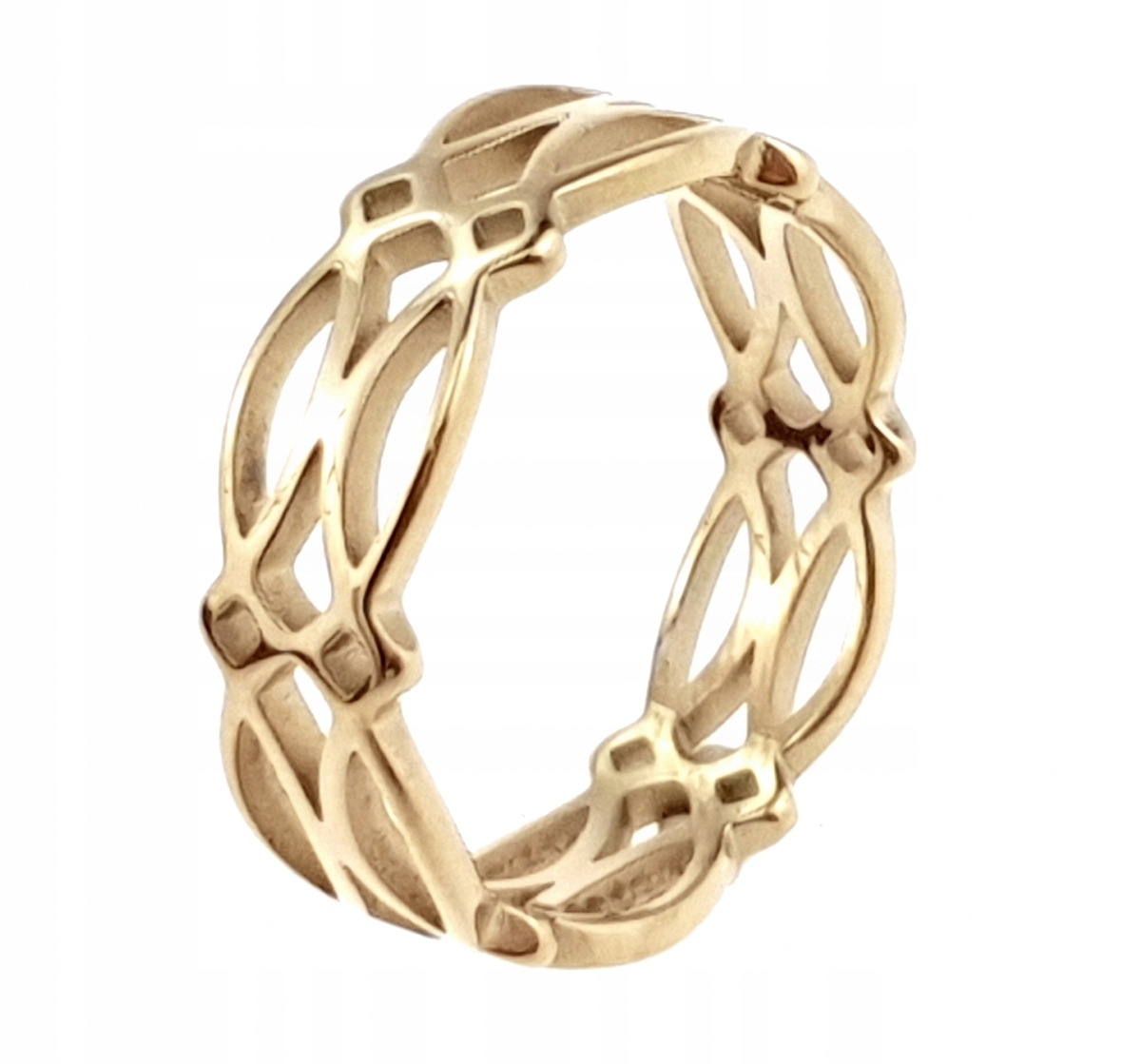 

1174 Pierścionek 16,30mm złoty stal chirurgiczna