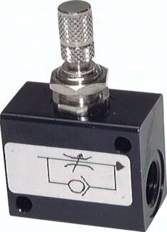 Škrtící a zpětný ventil G 3/8" tabulový