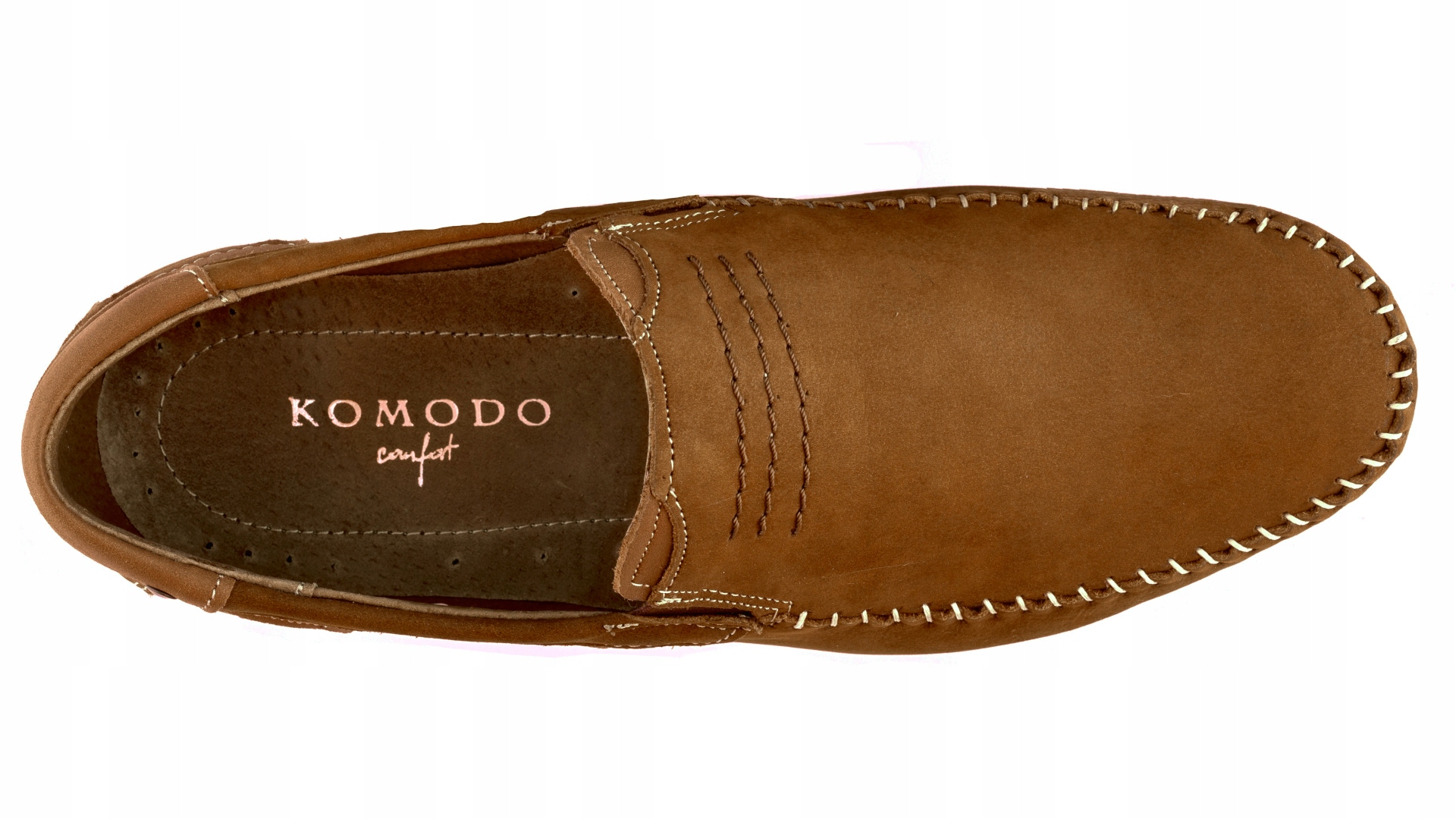 Mokasyny męskie POLSKIE buty skórzane brązowe 48 Rozmiar 48