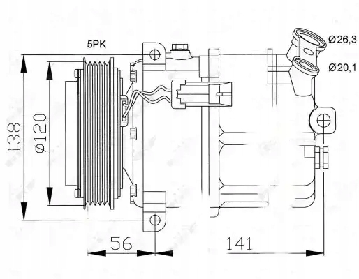 nrf 32117 Компрессор кондиционера,