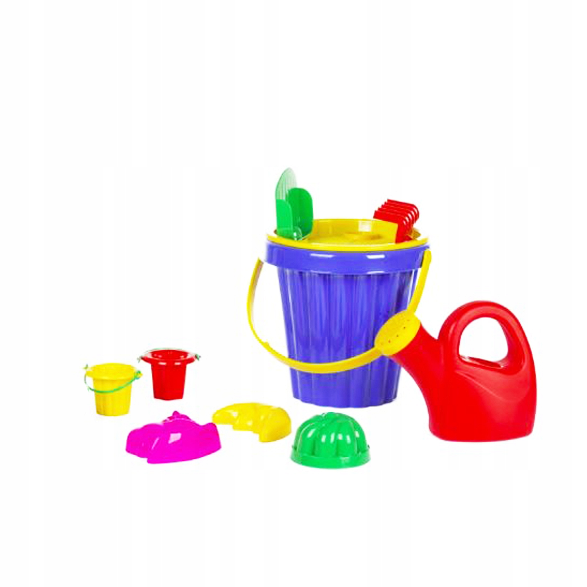 

Zestaw Do Piaskownicy Wiaderko Foremki Konewka 042
