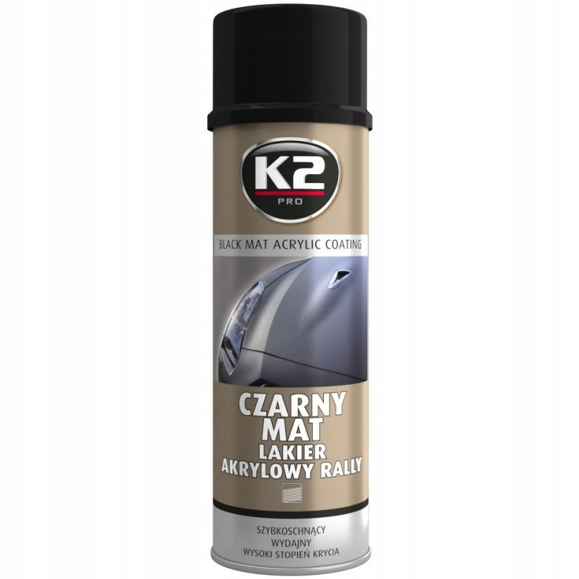 

K2 Lakier Matowy Akrylowy Czarny Mat Spray 500ml