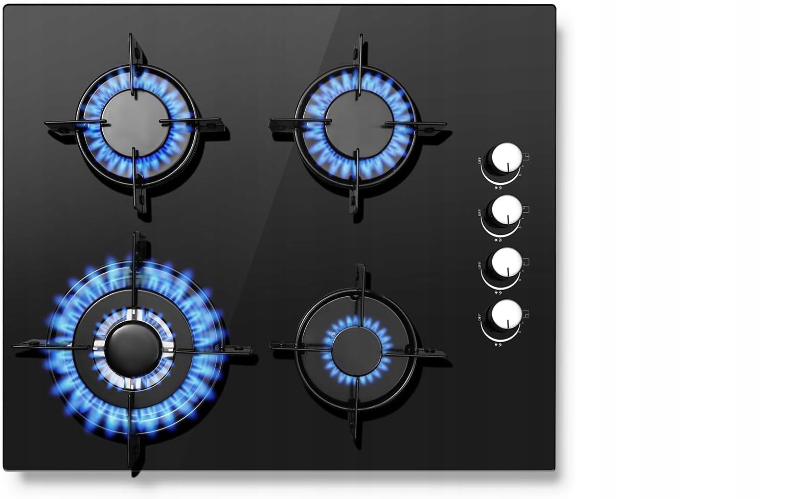 Sndoas GHG604A plynová varná deska 4 hořáky sklo keramické