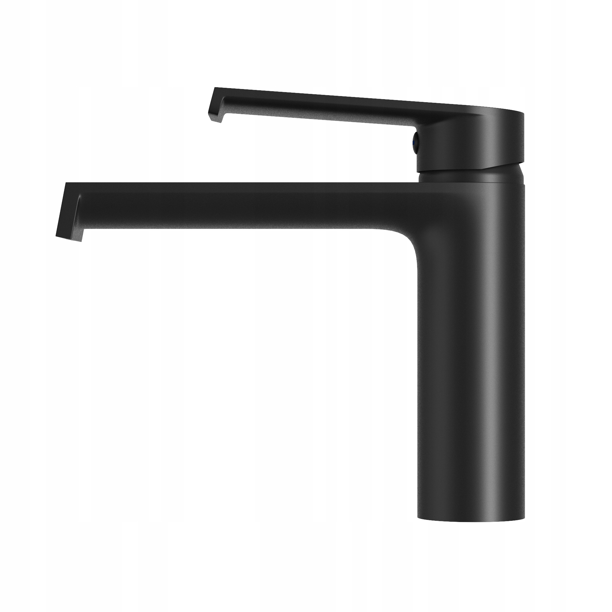 Kúpeľňová Umývadlová Batéria, Kohútik Nízky, Jednopákový, Čierny, Guľatý