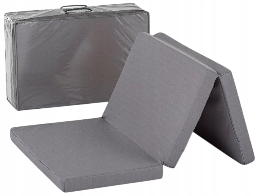 Petite&mars Materac Składany Foldie Do Ćwiczeń Łóżeczka 120x60 Szary +torba