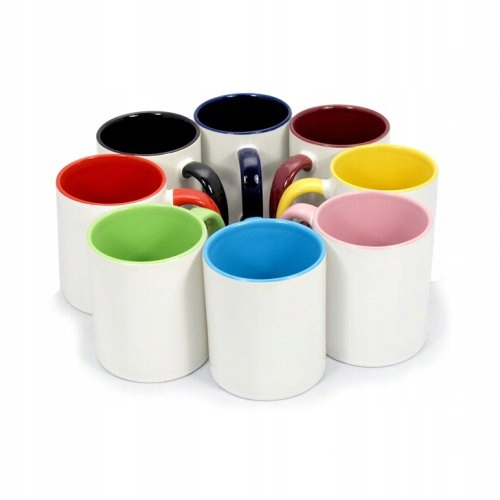 Kubek 330ml FUNNY Czerwony Sublimacja Wzór dominujący Bez wzoru