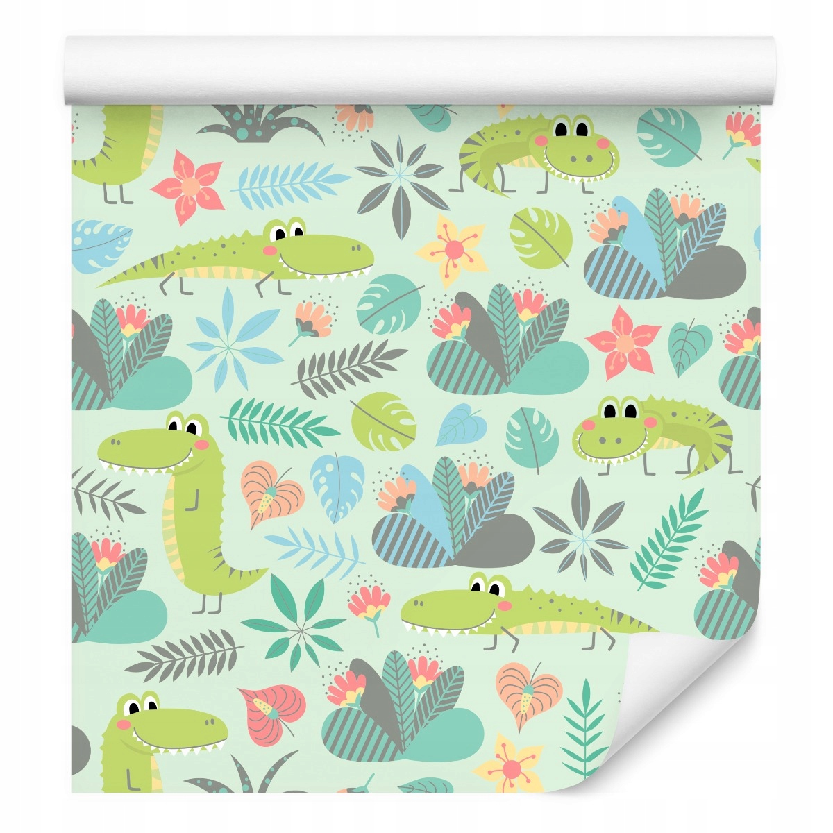 Tapeta pro děti Krokodýli tropické rostliny