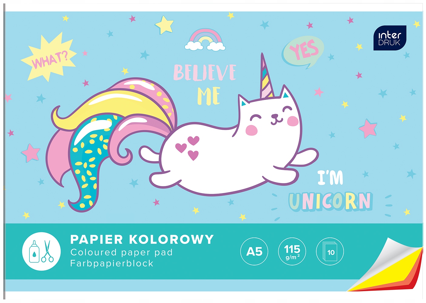 

Interdruk papier kolorowy A5 wycinanka 10 kartek