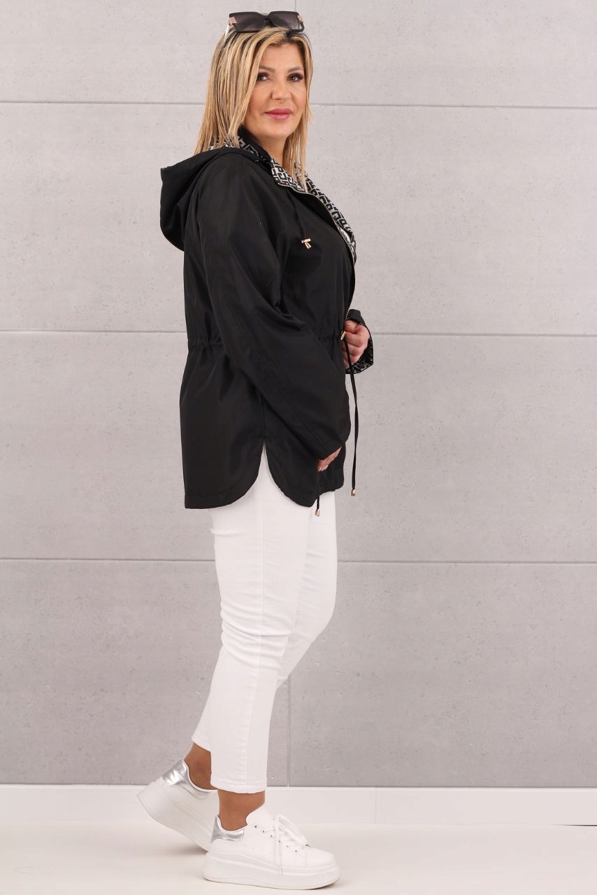 DWUSTRONNA KURTKA PARKA LEKKA TALIOWANA LUŹNA DUŻE ROZMIARY Płeć kobieta