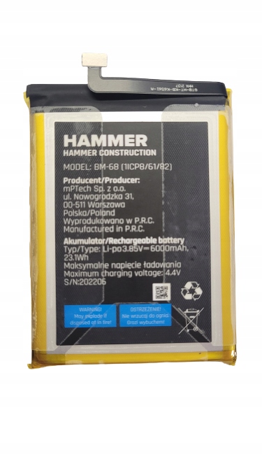 Originální baterie myPhone Hammer Construction BM-68 BM-46 mPTech