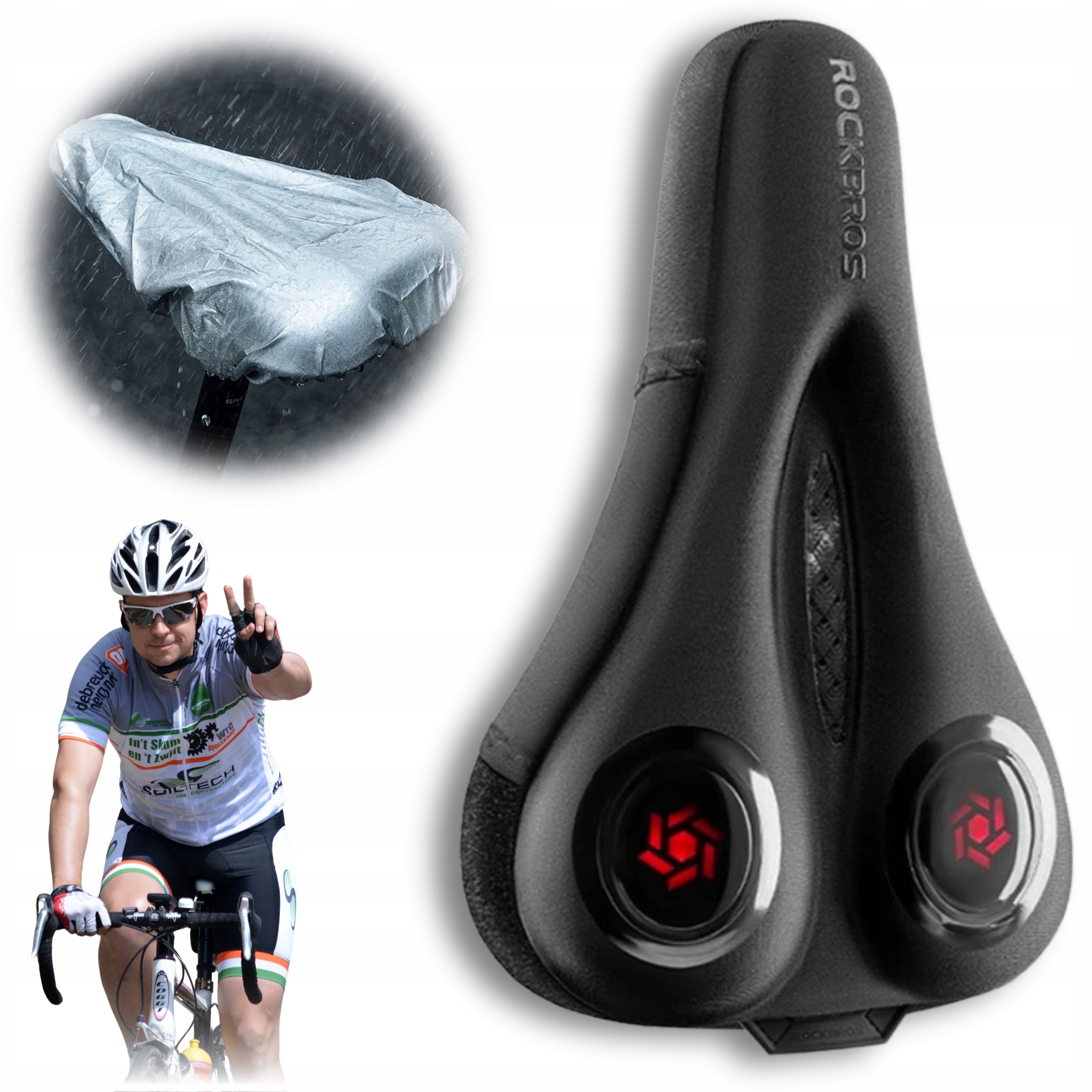 Rockbros Silikonowa Żelowa Nakładka Na Siodełko Rowerowe Pokrowiec Żel