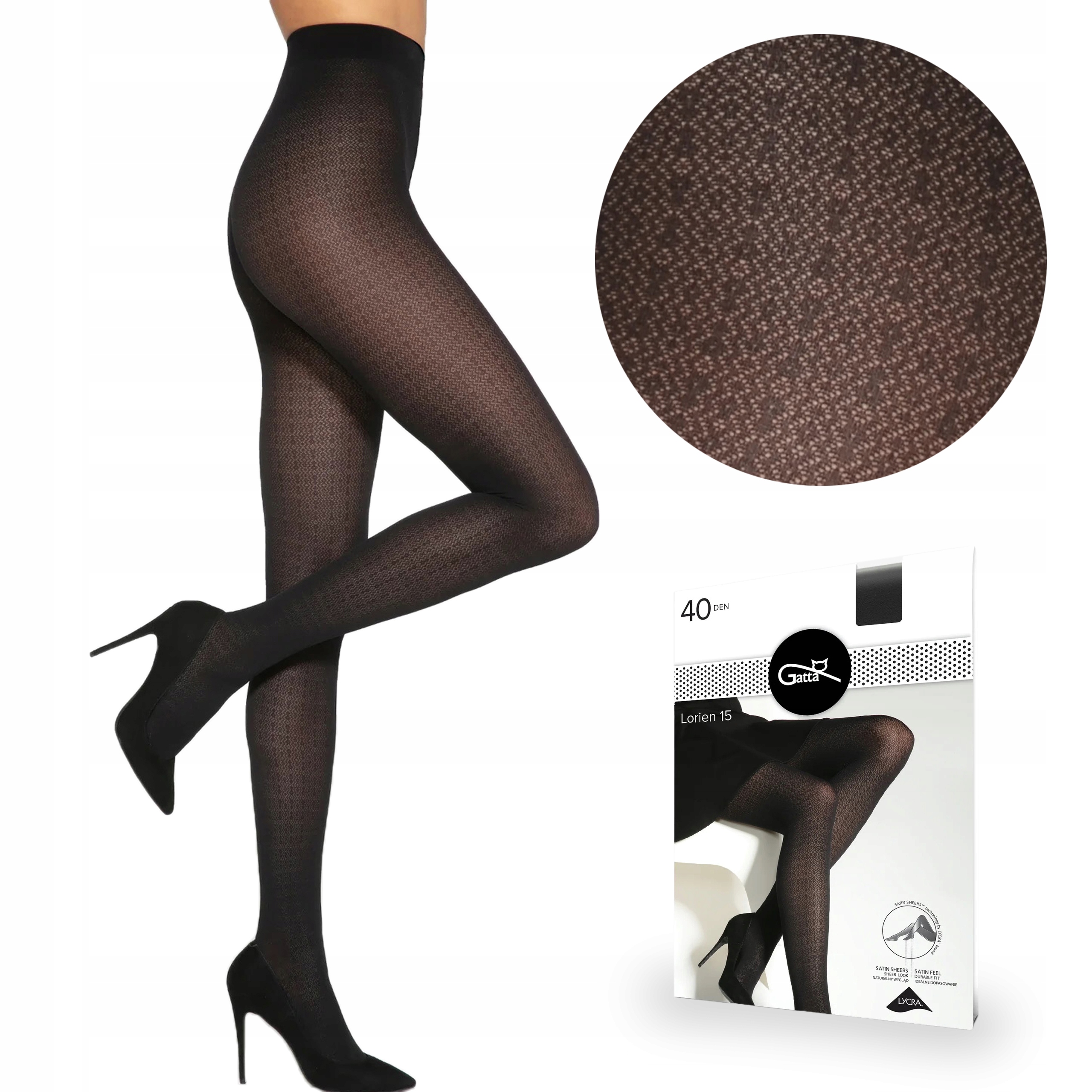 

Rajstopy matowe Lorien 15 Gatta lycra 40 den 4-L