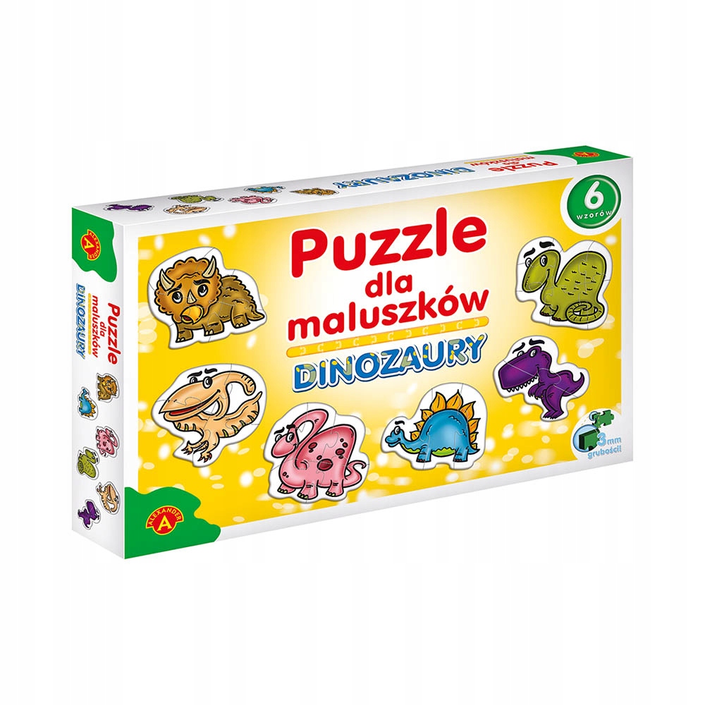 

Puzzle pierwsza układanka Dinozaury dla 2 latka 2+
