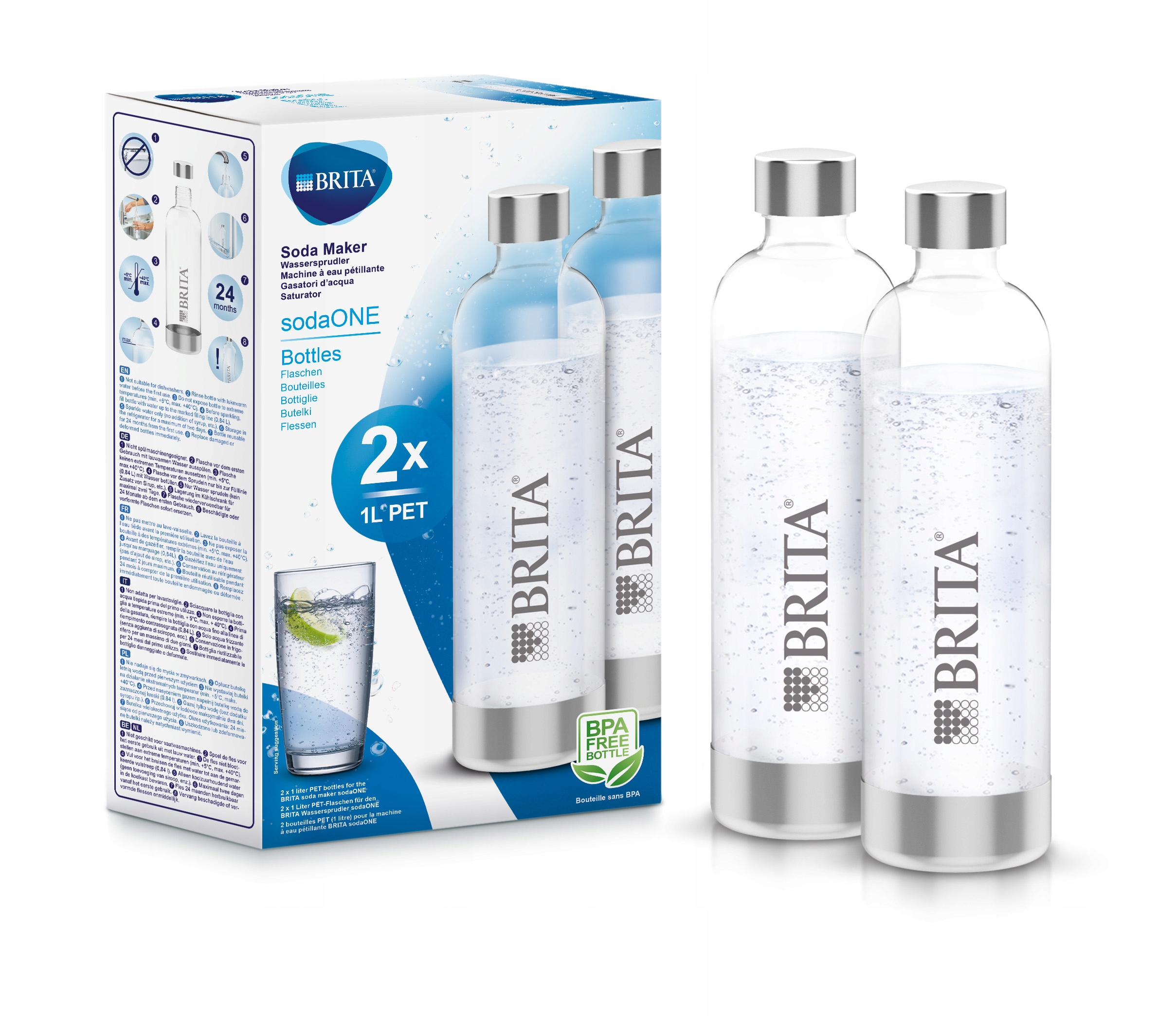 

Zestaw butelek do saturatora Brita SodaOne (2szt.)