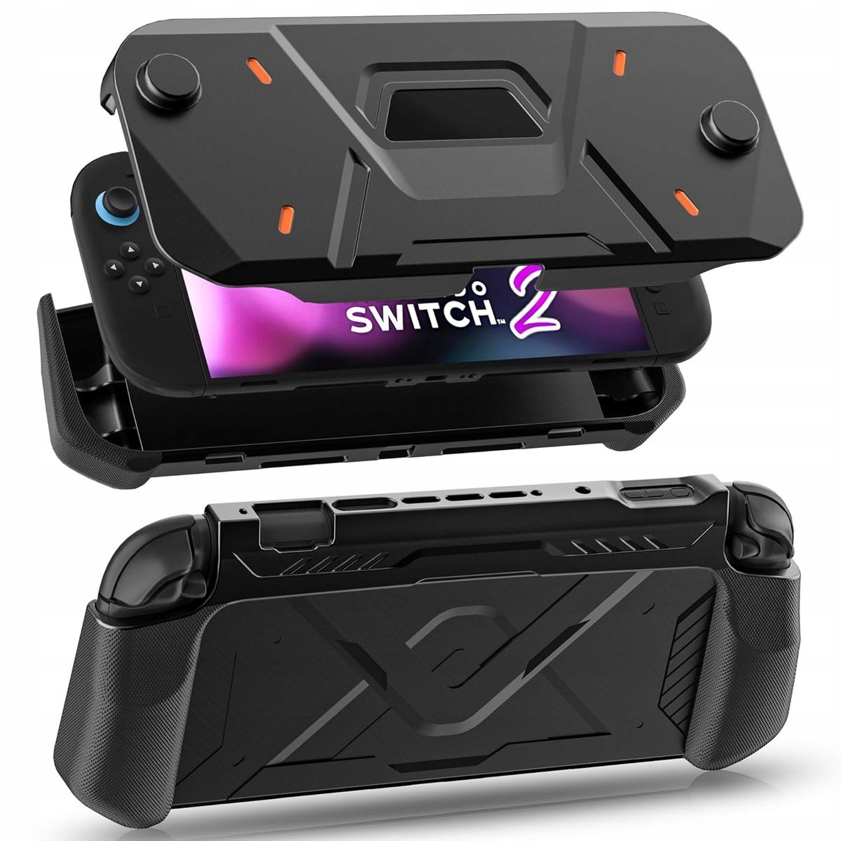 Etui na Nintendo Switch 2, SHELL 360°, 2-częściowa obudowa, PRZÓD + TYŁ