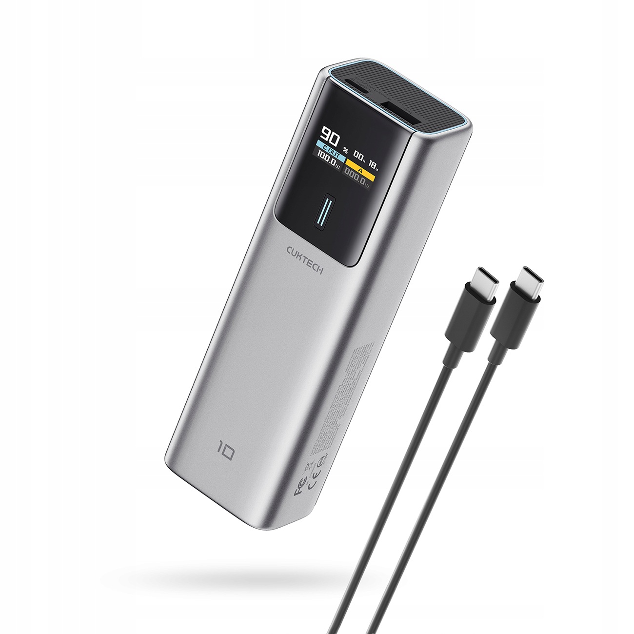 Powerbanka Cuktech CKPB100PGLBL 150W 10000mAh Usb-c Usb-a šedá