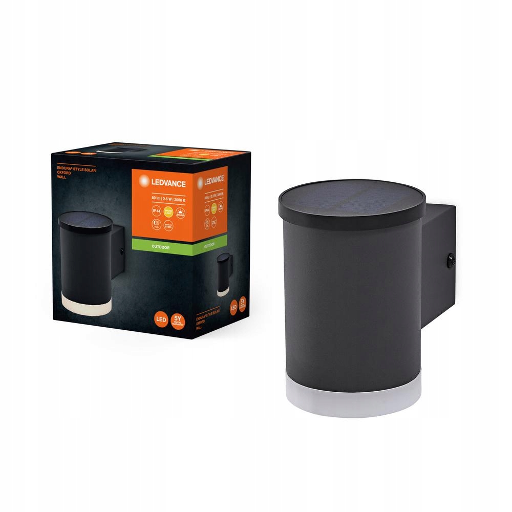 Solární Zahradní Lampa Venkovní Led nástěnné svítidlo 0.5W 3000K IP44 Ledvance