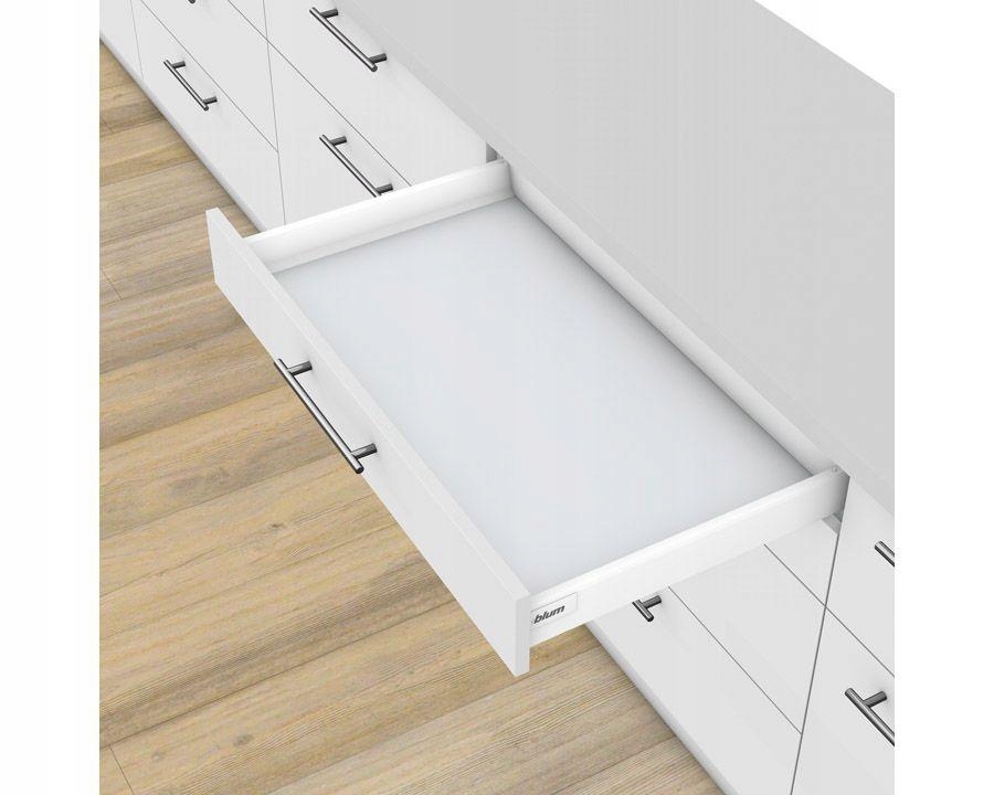 

Tandembox Blum L-350 Niski Biały+Dno+Wzornik