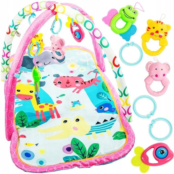 DUŻA MATA INTERAKTYWNA EDUKACYJNA DLA DZIECI PIANKOWA 3w1 + AKCESORIA