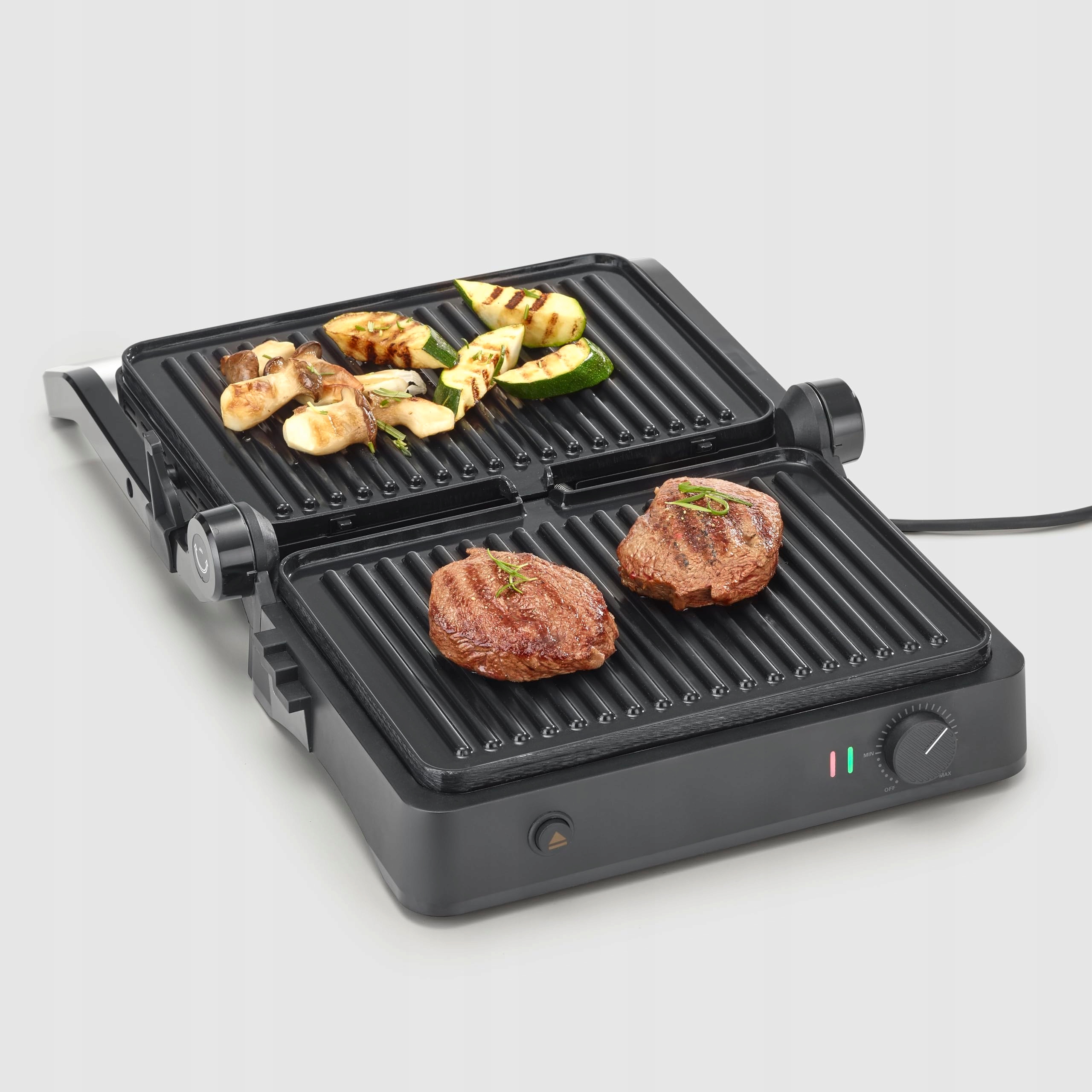 SEVERIN SEVINI Lite Grill Kontaktowy Do Mięsa Ryb Warzyw 1800W Czarny — miniatura 7