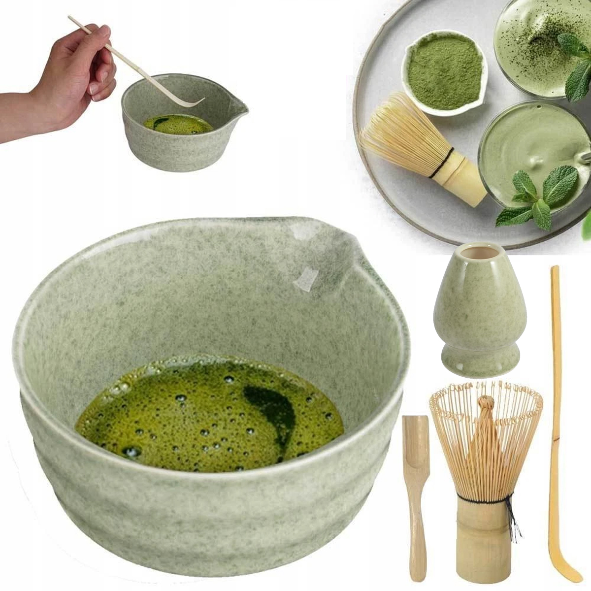 Levně Bambusová Metla Na Čaj Matchy Sada |chasen Lžíce Chashaku