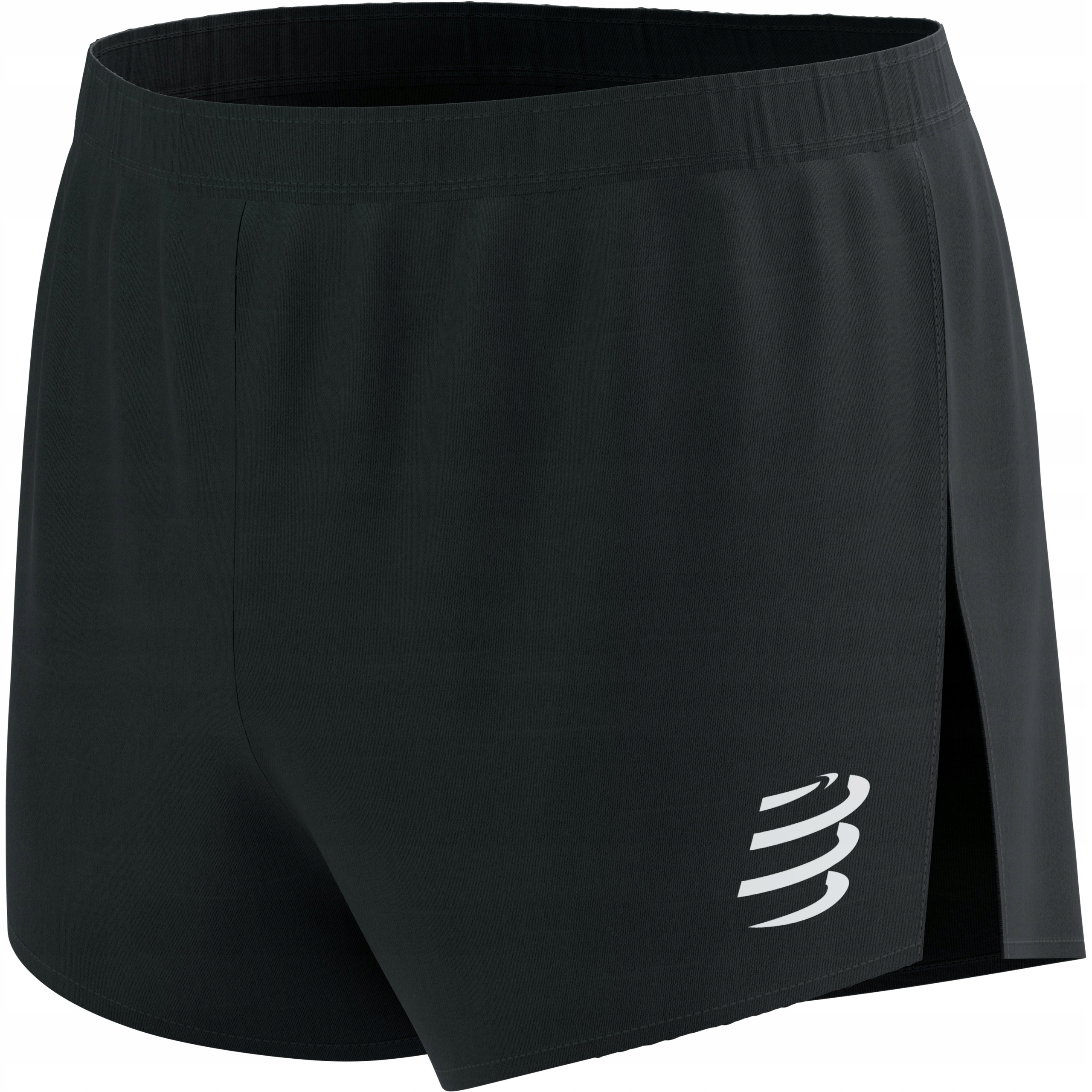 Spodenki Sportowe do Biegania Męskie Compressport Racing Split Short Czarne
