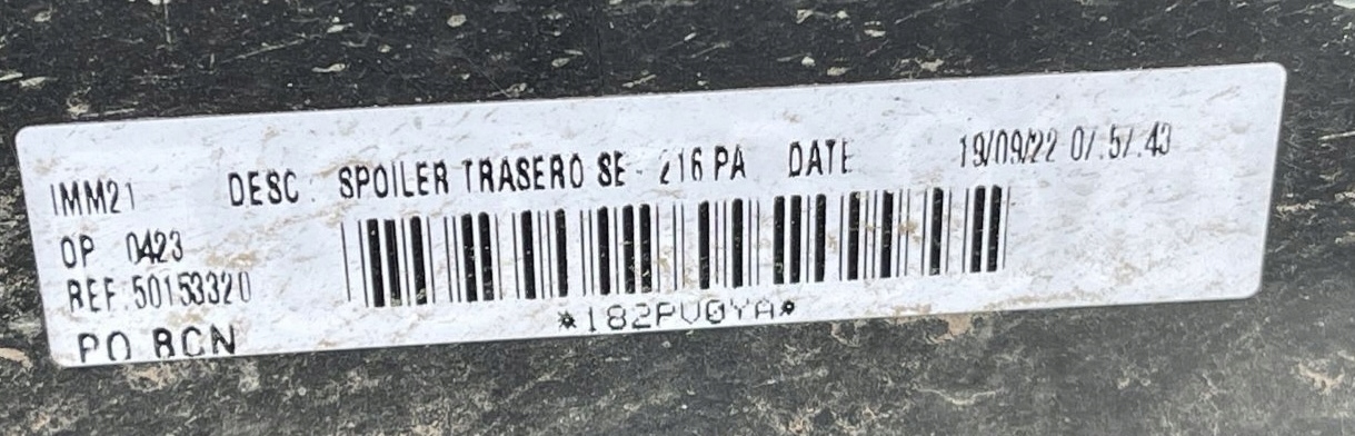 SEAT ARONA 17- bumper rear part rear below PDC 6F9807521G