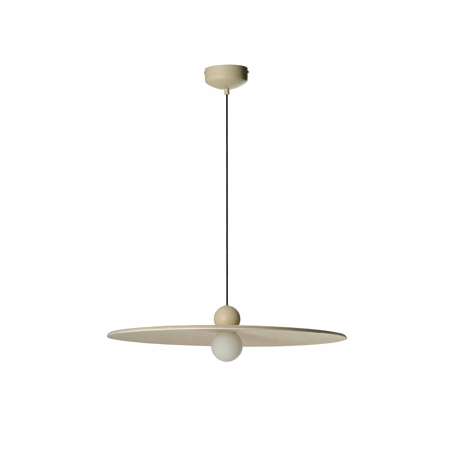 AZzardo Lampa wisząca beżowa z filcowym elementem 7W Led do salonu