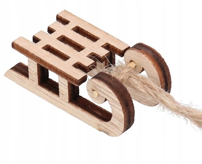 

Sanki Drewniane Zawieszka Bombka Na Choinkę Stroik