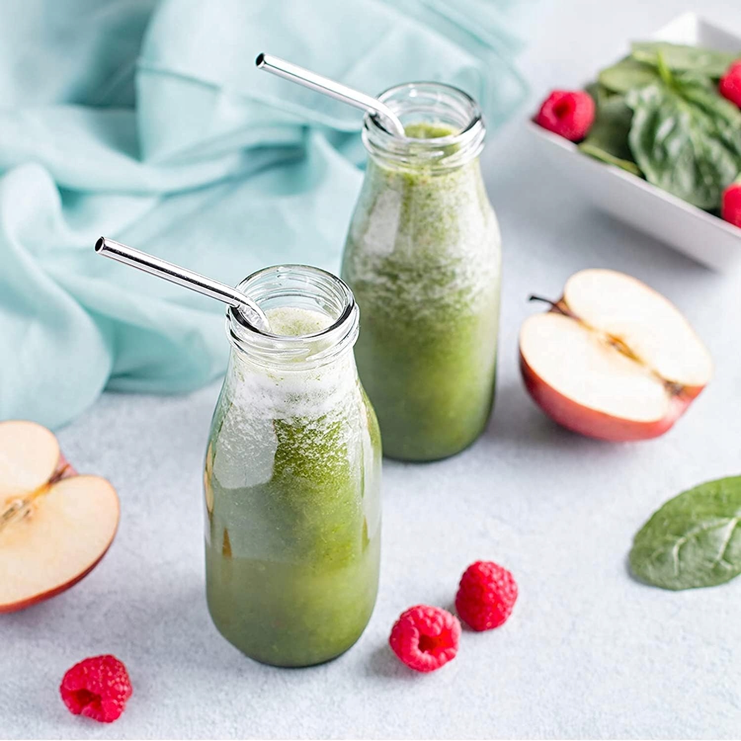 10x metalowe SŁOMKI do picia RURKI do napojów TĘCZOWE kolorowe do drinków Średnica 5 mm