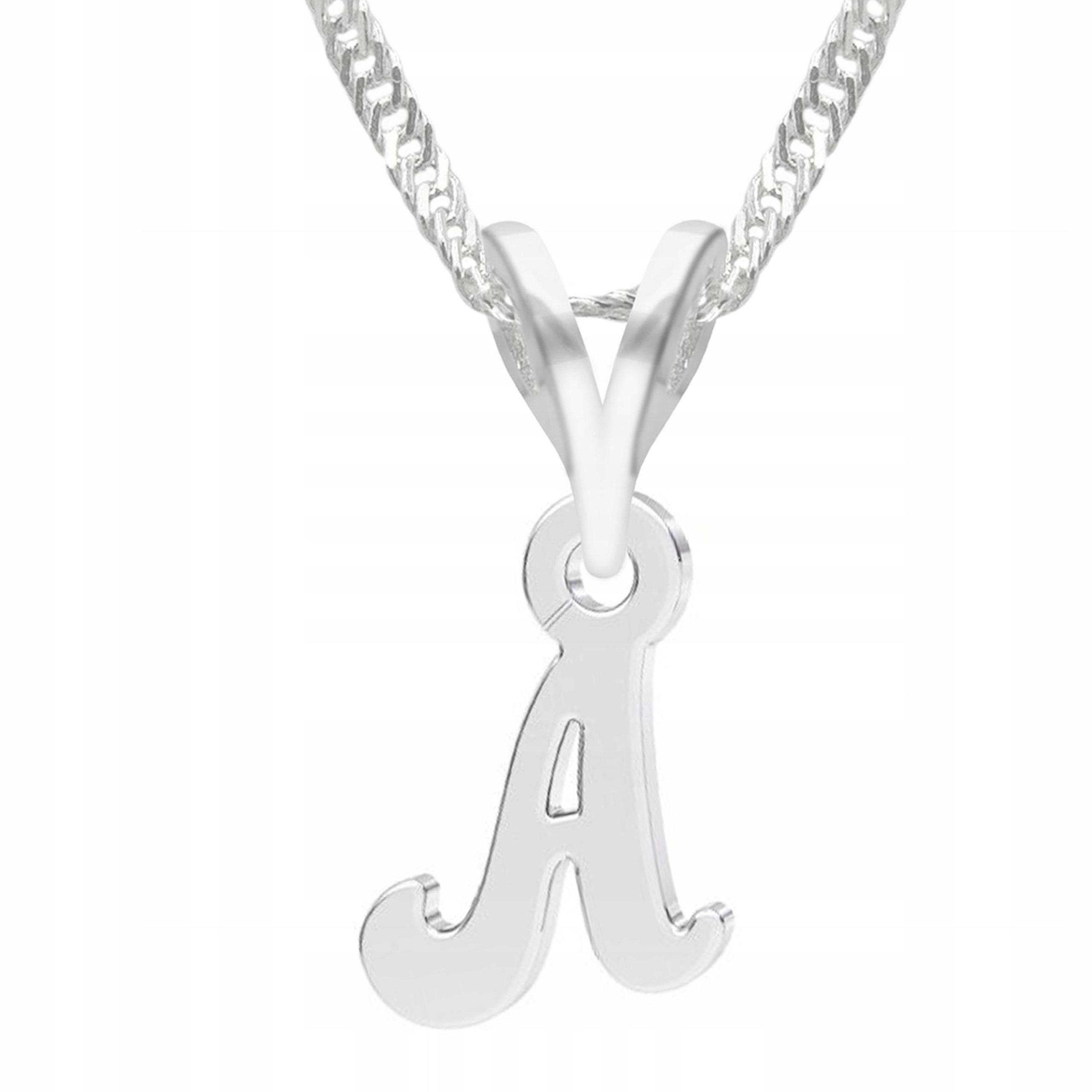 Stříbrný náhrdelník s písmenkem Iniciál Písmeno Letter A Stříbro 925
