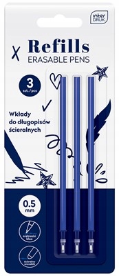 

Wkłady do długopisu ścieralnego 3 sztuki Interdruk
