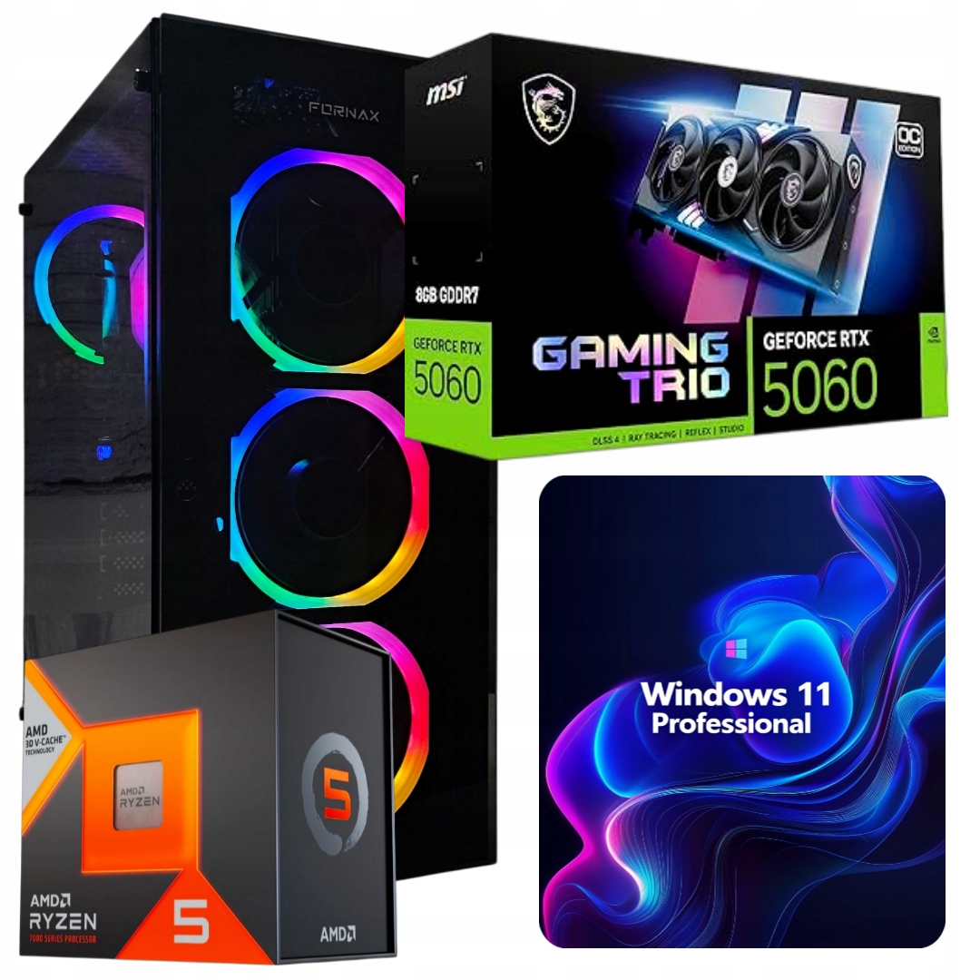 Herní Set Fantomcore R5 7500F/32GB/RTX5060/1TB M.2 SSD/W11